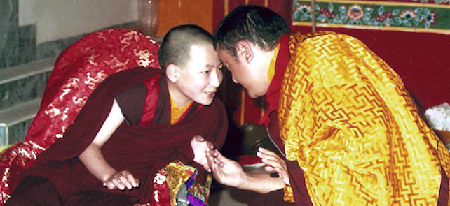 17. Karmapa Trinley Thaye Dorje ja Shamar Rinpoche KIBI:ssä vuonna 1994