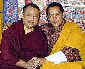 Shamar Rinpoche ja Bhutanin 4. kuningas Druk Gyalpo Jigme Singye Wangchuk